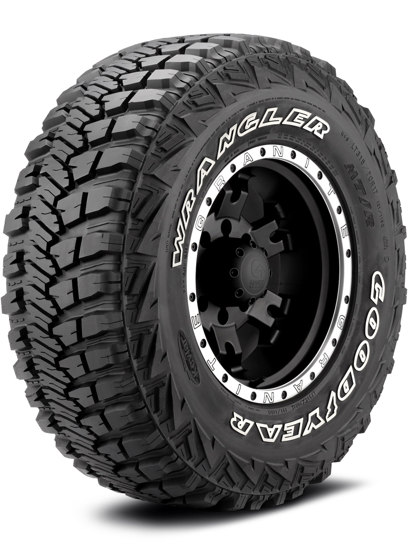 35X12.50R20 GOODYEAR WRANGLER MTR KEVLAR MUD TERRAIN 121Q LT